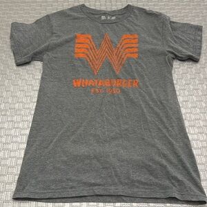 WHATABURGER gray and orange merch t-shirt size small
